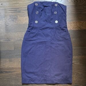 Lilly Pulitzer Strapless Button-Accent Mini Dress
